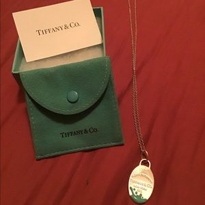 Authentic T&Co Oval Blue Enamel Splash Charm